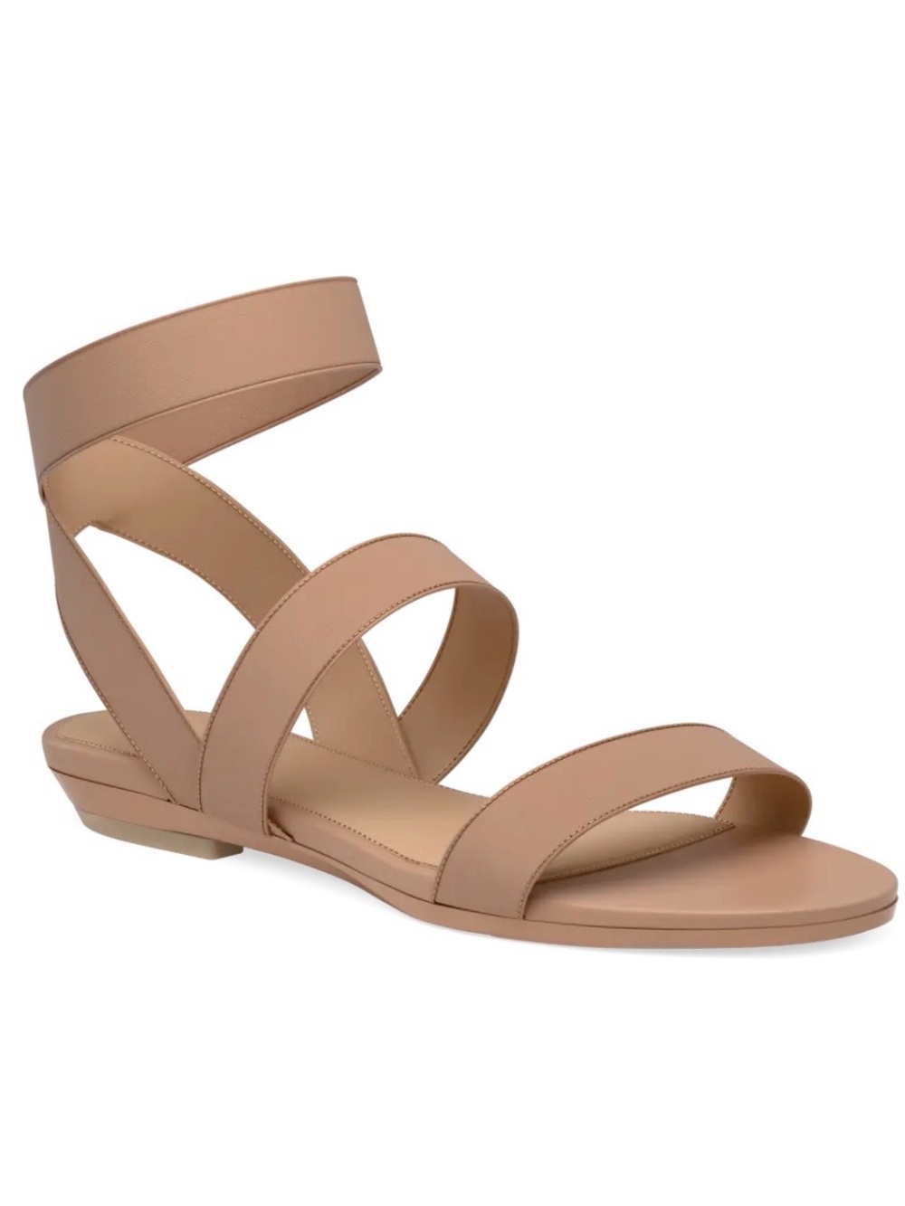 Size 10 Pashion Footwear Convertible Heels Adrianna Latte Elastic Flat 0 inch
